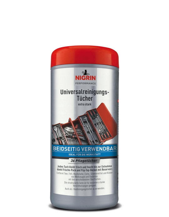 NIGRIN Performance Universal-Reinigungstücher  (36 Pflegetücher, extra stark und beidseitig verwendbar)