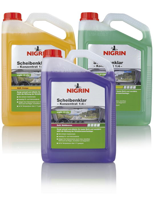 NIGRIN Scheibenklar – Konzentrat 1:4 – ("Waldbeerduft" 3L)