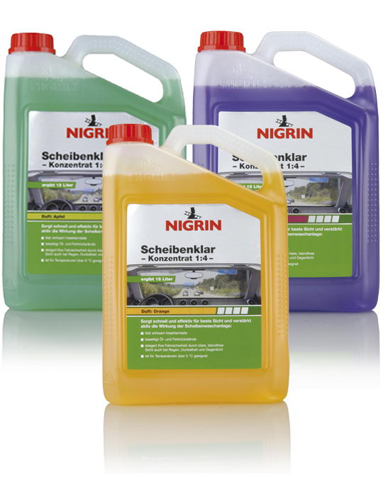 NIGRIN Scheibenklar – Konzentrat 1:4 – ("Orangenduft" 3L)