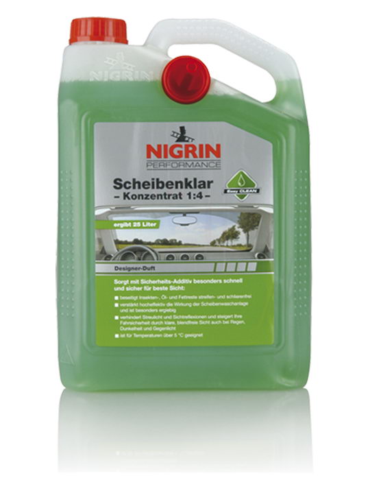 NIGRIN Performance Scheibenklar, "Designerduft" – Konzentrat 1:4 – (5L)